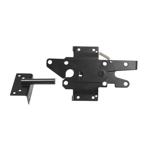 Nationwide 1.75" x 3.5" Stainless Steel Gate Latch w/ Self-Drilling Screws - Black - NW38308NUA-SSBD