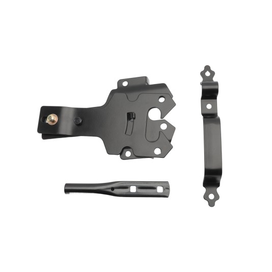 Nationwide Zinc-Plated Contemporary Post Latch & 9" Handle (Black) - NW38310Q