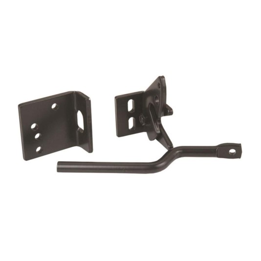 Nationwide Heavy-Duty Gravity Latch w/ Floating Bar & Stainless Pull Cable - Black - NW38340-CABLE