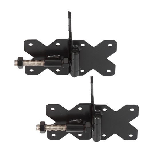 Nationwide 3.5" x 3.25" Standard to Standard Adjustable Hinge w/ Self-Drilling Screws - Black - NW38950NSSBD