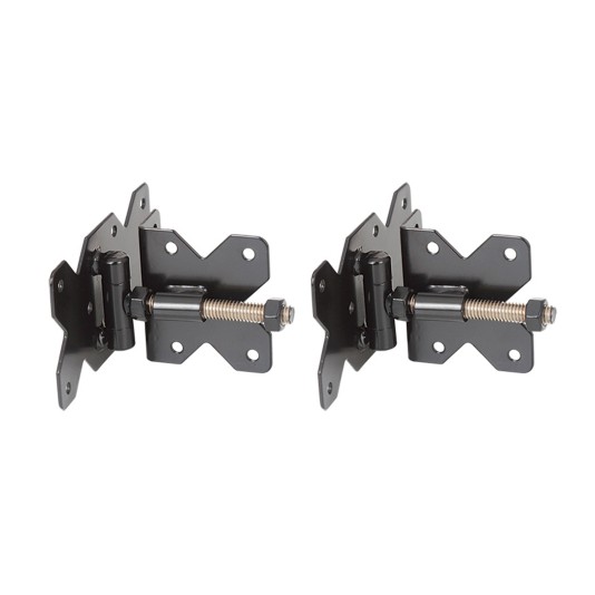 Nationwide Stainless Steel Adjustable Wall MounT-Hinge w/ Stainless Steel Screws - Black - NW38951NWV-SSB