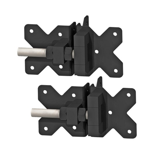 Nationwide Adjustable Stainless Steel Hinge w/ Heavy Rod & Self-Drilling Screws - Black - NW38954-SSBD