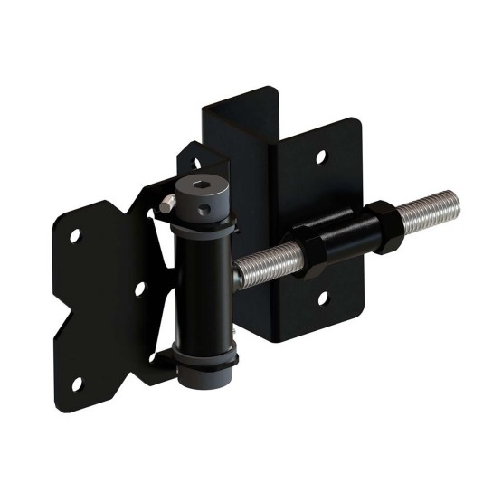 Nationwide Stainless Steel Adjustable Hinge for 1-1/2" Gate Frames - Black - NW6082ASCP-SSB