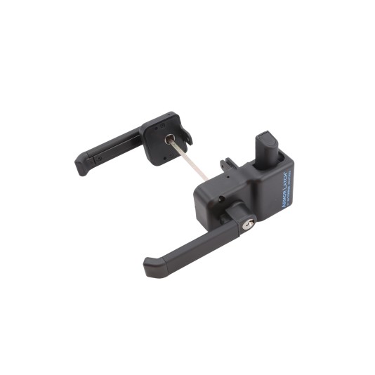 Nationwide ArmourLatch Reversible, Adjustable, 2 Sided Magnetic Lever Handle Latch for Metal Gates (Nylon) Flat Black