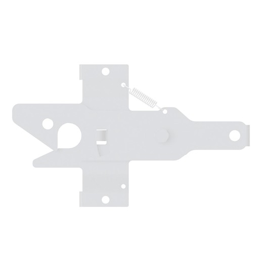 Nationwide Slim Line Dual-Sided Locking Gate Latch w/ Stainless Steel Screws - White - NW6255-SS-WH