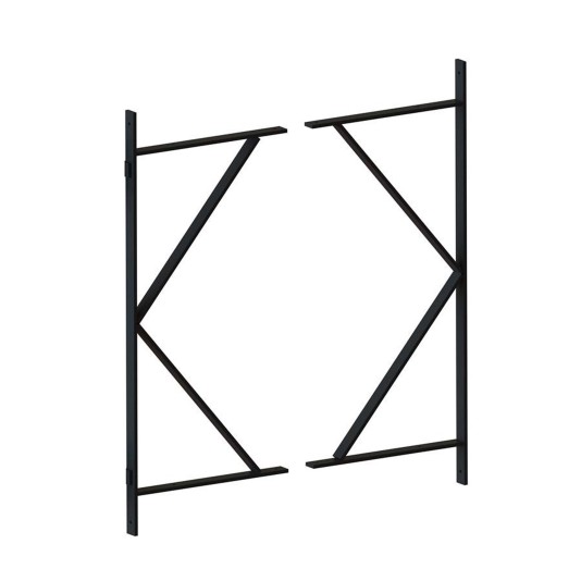 Nationwide Wood Gate Steel Frame w/o Hinges for 3' to 4' Gates - Black - NW6260NH-SB-BK