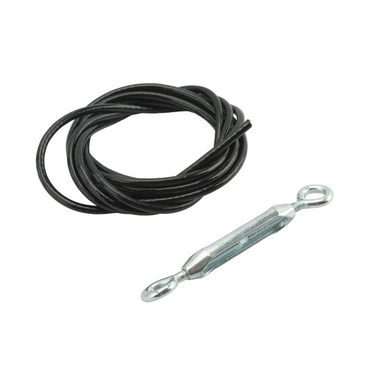 Nationwide 9' Anti-Sag Kit with Steel Cable & Plastic Coating (Black) - NW6296-BK