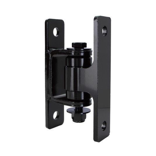 Nationwide Heavy-Duty Ball Bearing Gate Hinge - Black Aluminum Bolt-On Body & Black Steel Bolt-On Yoke