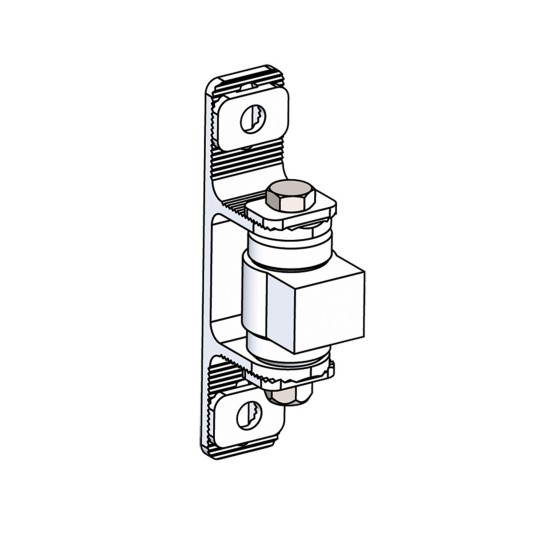 Nationwide Heavy-Duty Ball Bearing Gate Hinge - Unpainted Aluminum Weld-On Body & Unpainted Aluminum Bolt-On Yoke (Vertically Adjustable)