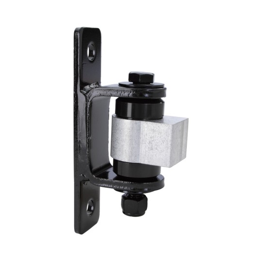 Nationwide Heavy-Duty Ball Bearing Gate Hinge - Unpainted Aluminum Weld-On Body & Black Steel Bolt-On Yoke