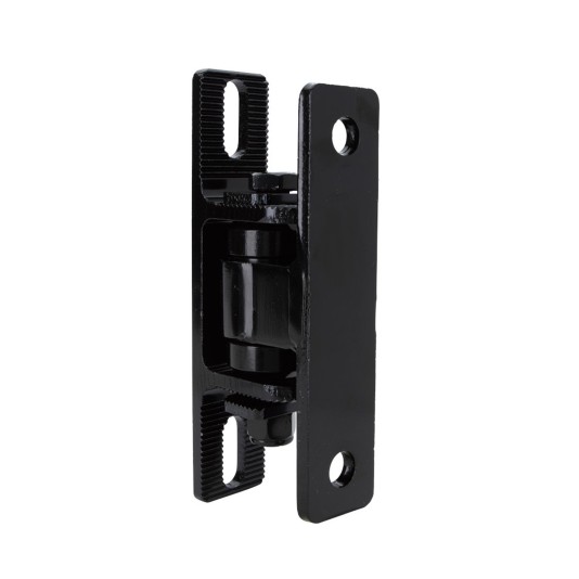 Nationwide Heavy-Duty Ball Bearing Gate Hinge - Black Steel Bolt-On Body & Black Aluminum Bolt-On Yoke