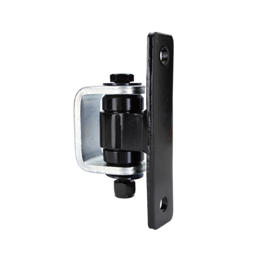 Nationwide Heavy-Duty Ball Bearing Gate Hinge - Black Steel Bolt-On Body & Unpainted Steel Weld-On Yoke