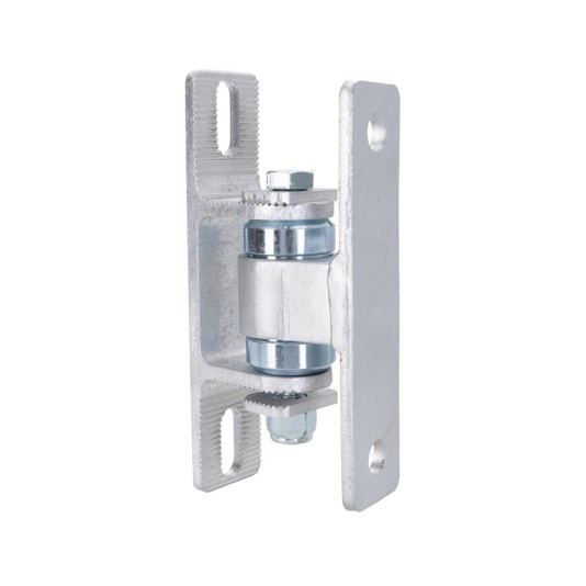 Nationwide Heavy-Duty Ball Bearing Gate Hinge - Unpainted Steel Bolt-On Body & Unpainted Aluminum Bolt-On Yoke (Vertically Adjustable) 