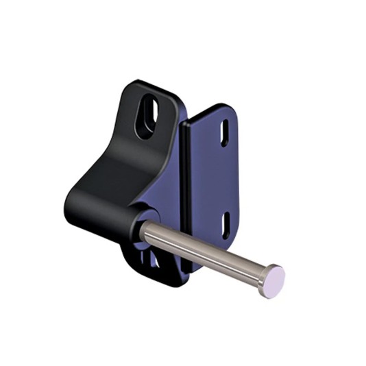 Nationwide Keystone One Sided Keyed-Alike Lockable Metal Gate Latch for All Gate Types (Black) - KLADV-M1-4D-BK