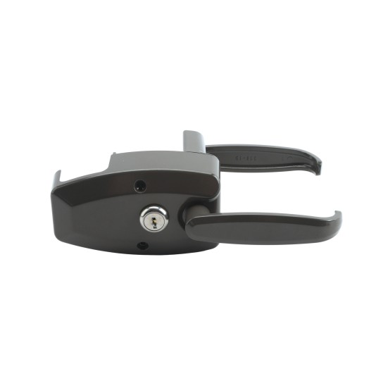 Nationwide OrnaMag Reversible, Adjustbale, Lockable Magnetic Gate Latch for Metal Single and Double Gates with Self-Drilling Screw (Bronze)