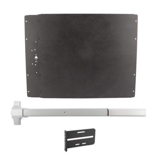 Lockey PS41B Panic Shield Value Kit (Black) - Shield, Panic Bar, Strike Bracket