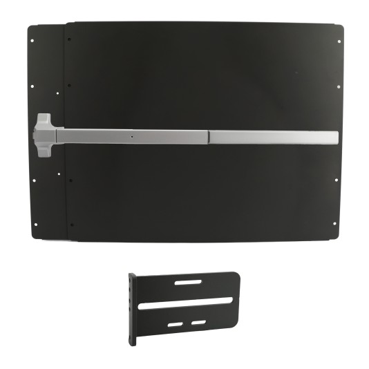 Lockey PS41BLM Panic Shield Value Kit (Black) - Shield, SS Panic Bar, Strike Bracket