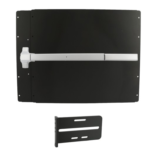 Lockey PS41BM Panic Shield Value Kit (Black) - Shield, SS Panic Bar, Strike Bracket