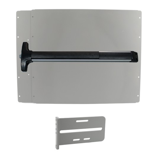 Lockey Panic Shield Value Kit w/ Panic Bar - Choose Color & Detex V-40 Panic Bar Type