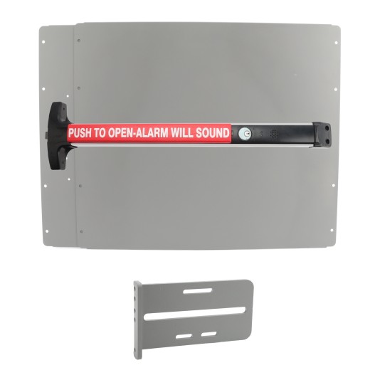 Lockey Panic Shield Value Kit w/ Panic Bar - Choose Color & Detex V-40xEBxW Panic Bar Type