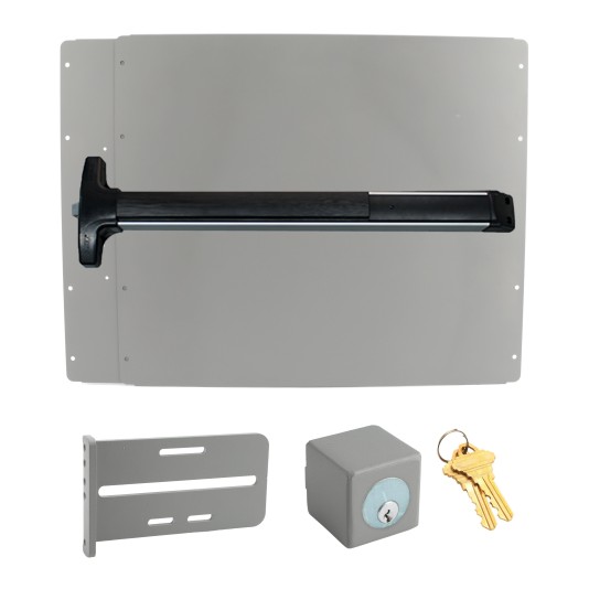 Lockey Panic Shield Safety Kit w/ Panic Bar - Choose Color & Detex V-40 Panic Bar Type
