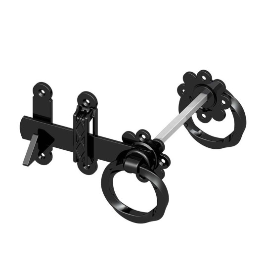 Nationwide Black Twisted Ring Gate Latch - RUSL1-BK 