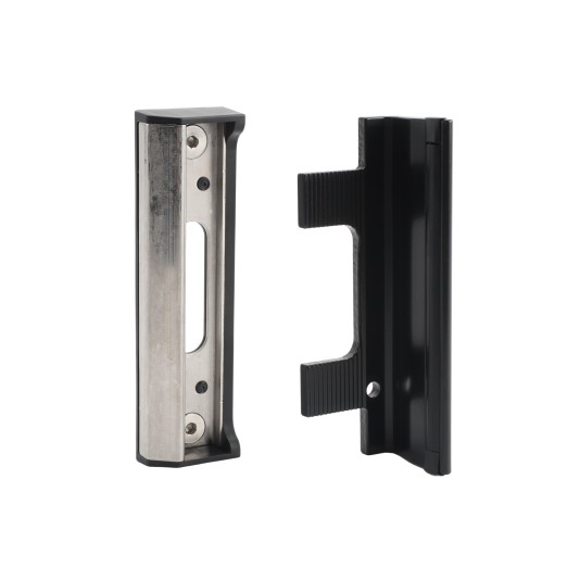 Locinox Adjustable Stainless Steel Keep for 1-1/2" Square Profiles (RAL 9005 Jet Black) - SAKLQF2-9005 (Default)
