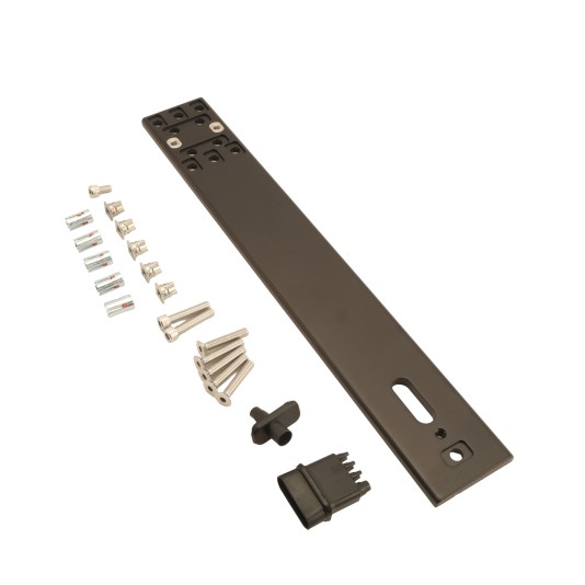 Locinox Venus Adapter Plate for Wall or 2-3/8" Profile Mounting (RAL9005 Black) - VENUS-ADAPTERPLATE-9005