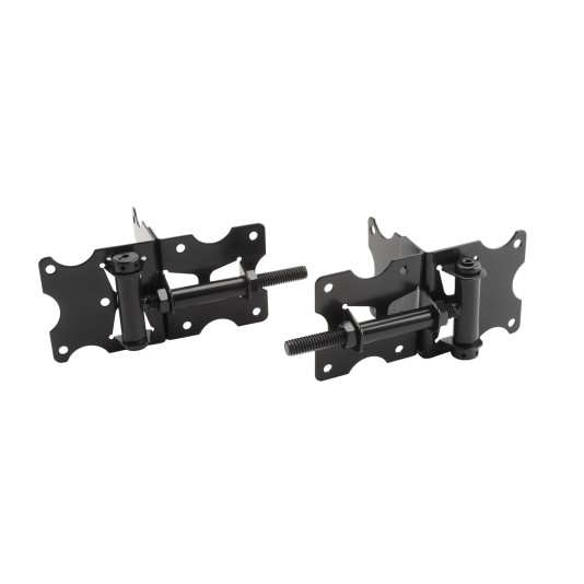Nationwide 3.5" Square Narrow to Narrow U-Notch Multi-Adjustable Hinge w/ Self-Drilling Screws - Black - WI-6010-MA-SS
