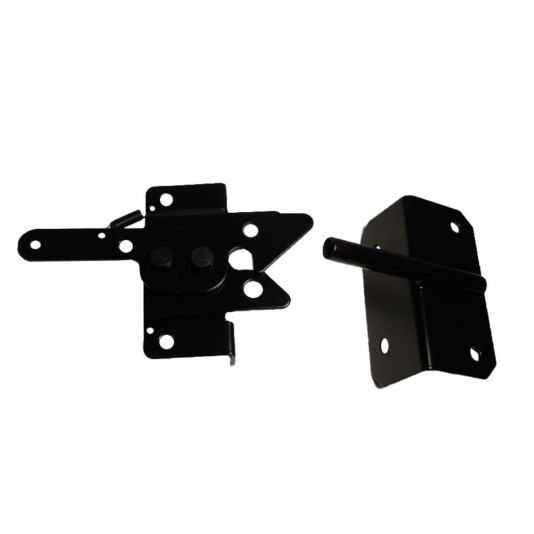 Nationwide Mini Stainless Steel Latch w/ Stainless Steel Screws - Black - WI-PLVL-SS