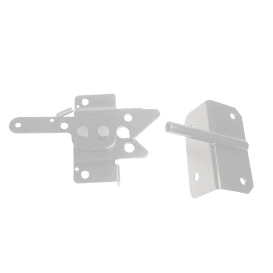 Nationwide Mini Stainless Steel Latch w/ Stainless Steel Screws - White - WI-PLVL-SSW