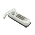 Lockey 1150 Heavy-Duty Keyless Lever Lock Single Combination Deadlocking Spring Latch - Satin Chrome Marine Grade