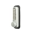 Lockey 2210KO Keyless Surface Mount Double Combination Deadbolt Lock with Key Override - Satin Chrome Marine Grade