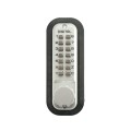 Lockey 2210KO Keyless Surface Mount Double Combination Deadbolt Lock with Key Override - Satin Chrome Marine Grade