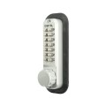 Lockey 2210KO Keyless Surface Mount Double Combination Deadbolt Lock with Key Override - Satin Chrome Marine Grade