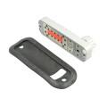 Lockey 2210KO Keyless Surface Mount Double Combination Deadbolt Lock with Key Override - Satin Chrome Marine Grade
