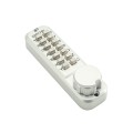 Lockey 2210KO Keyless Surface Mount Double Combination Deadbolt Lock with Key Override - Satin Chrome Marine Grade