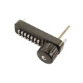 Lockey 2210KO Keyless Surface Mount Single Combination Deadbolt Lock with Keyed Alike Key Override - Antique Brass (Mechanical Locks)