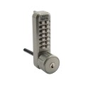 Lockey 2210KO Keyless Surface Mount Single Combination Deadbolt Lock with Keyed different Key Override - Satin Nickel