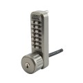 Lockey 2210KO Keyless Surface Mount Single Combination Deadbolt Lock with Keyed different Key Override - Satin Nickel