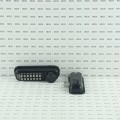 Lockey 2500 Mechanical Keyless Hook Bolt for Narrow Stile Doors - Jet Black Marine Grade