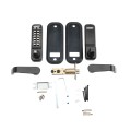 Lockey 2835 Mechanical Keyless Deadlocking Spring Latch Lever Lock with Passage Mode - Jet Black Marine Grade