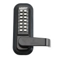 Lockey 2835 Mechanical Keyless Deadlocking Spring Latch Lever Lock with Passage Mode - Jet Black Marine Grade