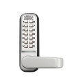 Lockey ED61S Edge Panic Shield Security Kit (Silver) - Shield, Panic Bar, Strike Bracket, Gate Box, Panic Trim, Latch Protector, Jamb Stop, Max Guard