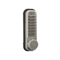 Lockey 2900 Mechanical Keyless Deadbolt for Narrow Stile Doors - Satin Nickel (Mechanical Locks)