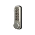 Lockey 2900 Mechanical Keyless Deadbolt for Narrow Stile Doors - Satin Nickel (Mechanical Locks)