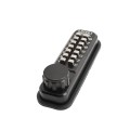 Lockey 2950 Mechanical Keyless Hook Bolt Lock for Sliding Doors and Gates - Jet Black Marine Grade (Mechanical Locks)