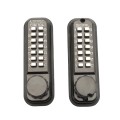 Lockey 2950 Mechanical Keyless Hook Bolt Lock for Sliding Doors and Gates - Jet Black Marine Grade (Mechanical Locks)