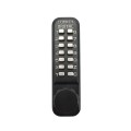 Lockey 2950 Mechanical Keyless Hook Bolt Lock for Sliding Doors and Gates - Jet Black Marine Grade (Mechanical Locks)