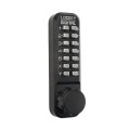 Lockey 2950 Mechanical Keyless Hook Bolt Lock for Sliding Doors and Gates - Jet Black Marine Grade (Mechanical Locks)